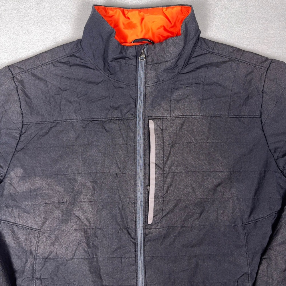 LL Bean Quilted Insulated Jacket Black Orange Lining Full Zip Outdoor Mens XL - Picture 3 of 10